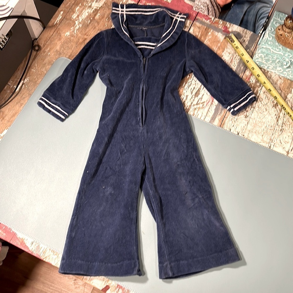 Vintage Popeye the sailor man outfit!! Sailor suit 1960s early 70s velvet